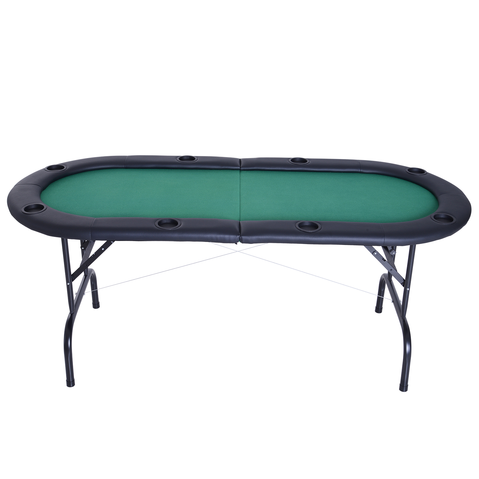 Овальный складной Техасский покерный стол, 8 игроков, покерный стол Blackjack с держателем для чашки