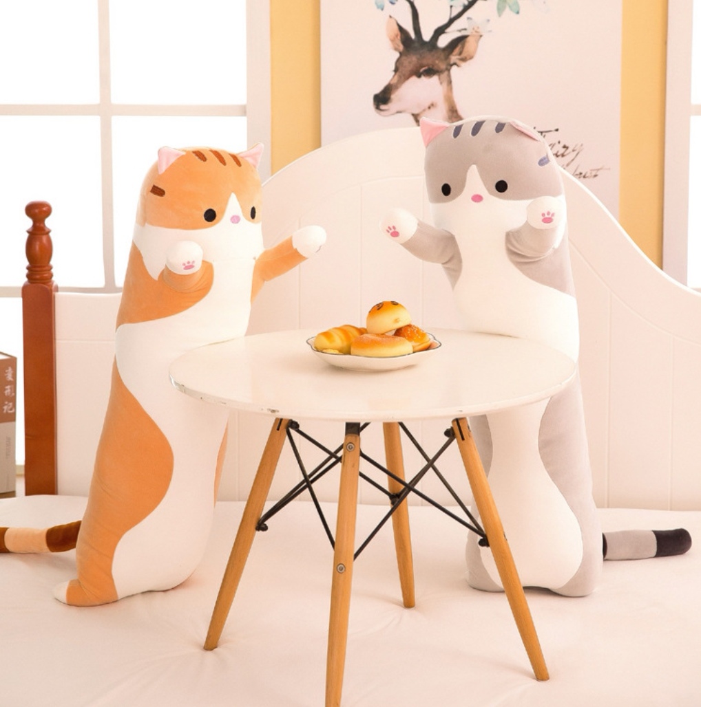 Мультяшные длинные котята котенок ноги детские игрушки Мягкая кошка Большая обнимающая плюшевая подушка для сна спутник подушка игрушки