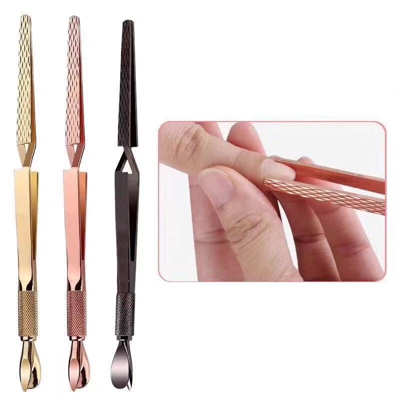 In Stock Girls Women X Shape Stainless Steel Nail Shaping Tweezers Clip Manicure Pedicure Cuticle Pusher Nail Art Shaping Clip