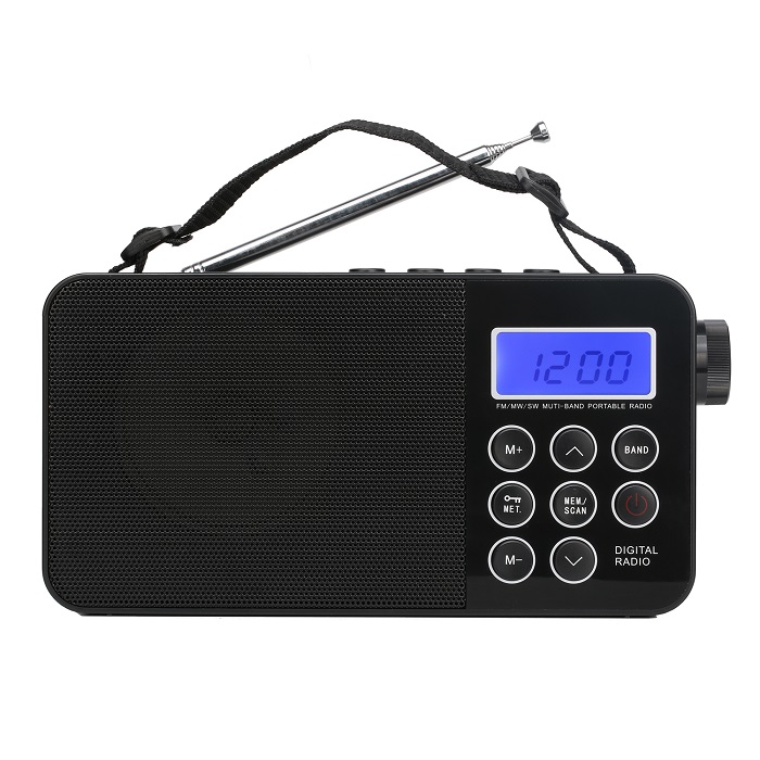 Портативный классический AM FM цифровой Настольный радиоприемник с ЖК-экраном, USB-портом, кабелем переменного тока и разъемом для наушников
