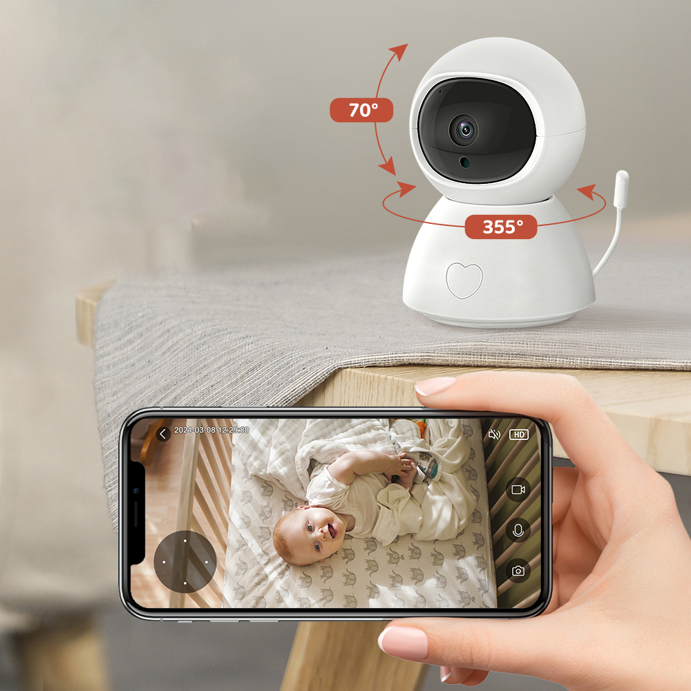 Wireless Wifi Camera Security Surveillance 5 Inches Baby Pet Monitor Home Baby Security Monitor 1080p Ip Camera