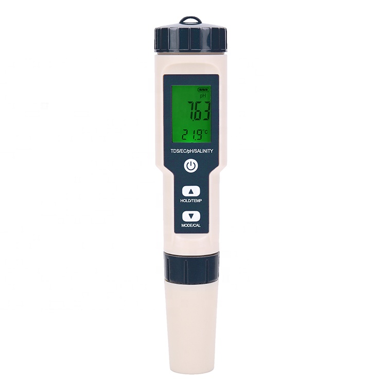 Новейший тестер качества воды 5 в 1 TDS/EC/PH/солености/температуры, Измеритель Качества Воды со сменным электродом, измеритель соли