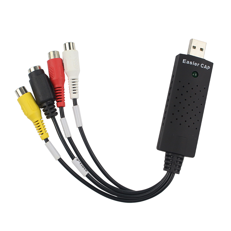 Easiercap USB 2,0 easiercap Видео ТВ DVD VHS DVR туры адаптер easiercap USB поддержка видеозахвата Win10 диск Бесплатная доставка