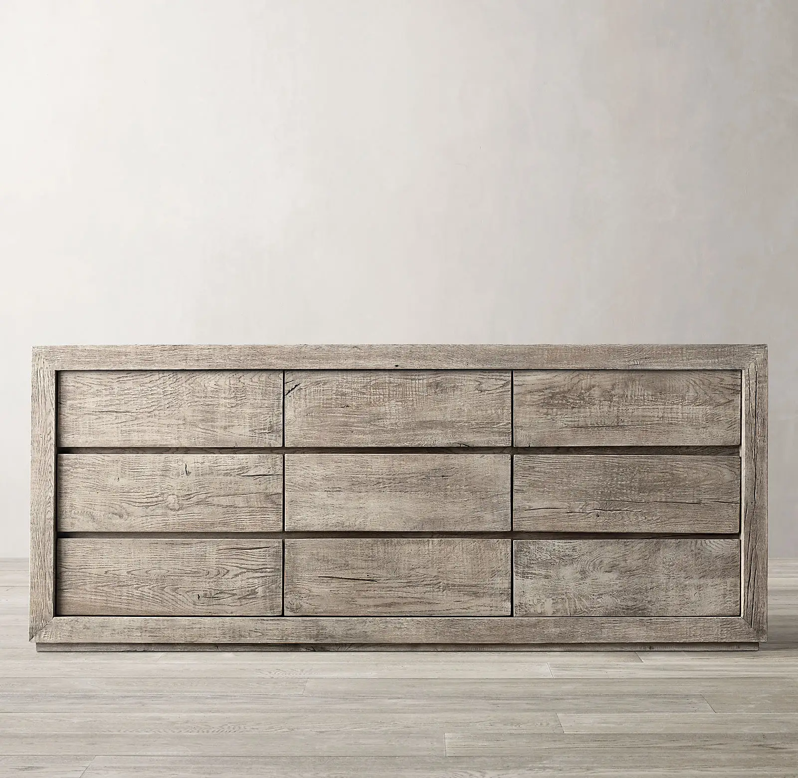 Simple indoor furniture living room furniture reclaimed russian oak 9-drawer dresser