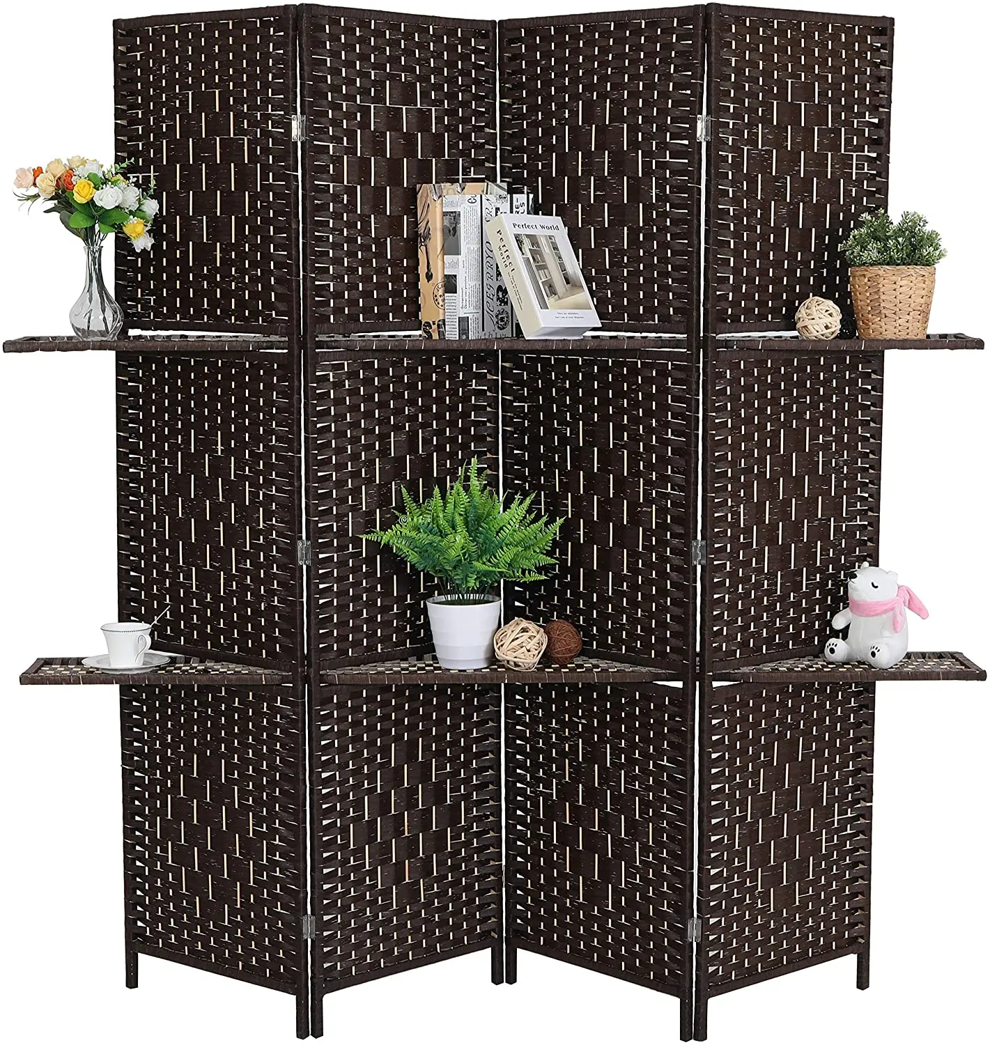 Stand Wall Divider Screens & Room Dividers Wood Movable Plants/flowers Screen Home Decor Folding Screens Chinese