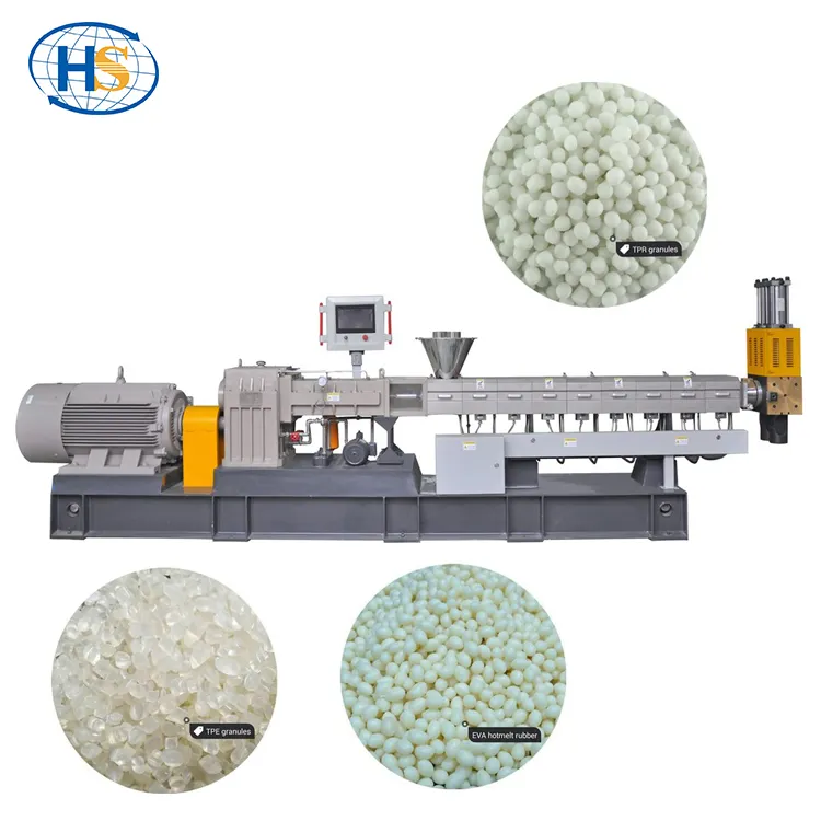 Biodegradable Plastic Bag Recycling Production Line/Twin Screw Masterbatch Compounding Extruder Machine