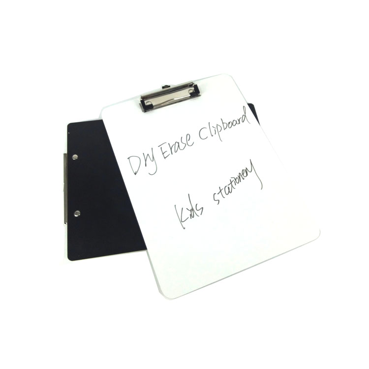 Eco-friendly 9x12 дюймов низкий профиль зажим сухое стирание белая доска блокноты