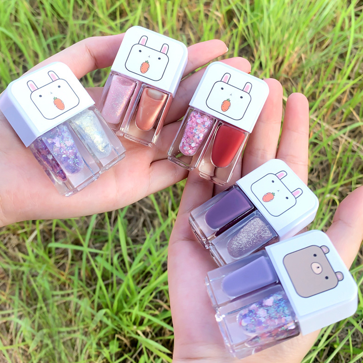 Funny Design Private Label Twins Shape Two Color Nail Art Water-Based Nontoxic UV Gel Nail Polish