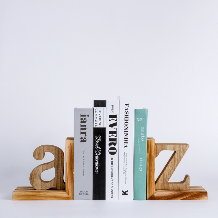 Eaglegifts домашний Декор Аксессуары регулируемая настольная книга держатели Книга заканчивается Уникальный Буква MDF деревянная декоративная частей (по обеим сторонам)