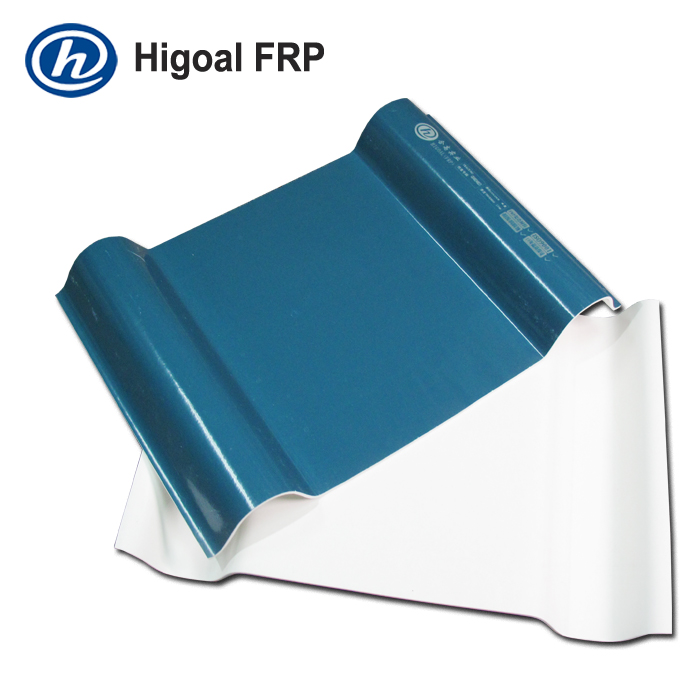 Двухцветный кровельный лист Higoal FRP, гофрированная панель, пластиковый кровельный лист