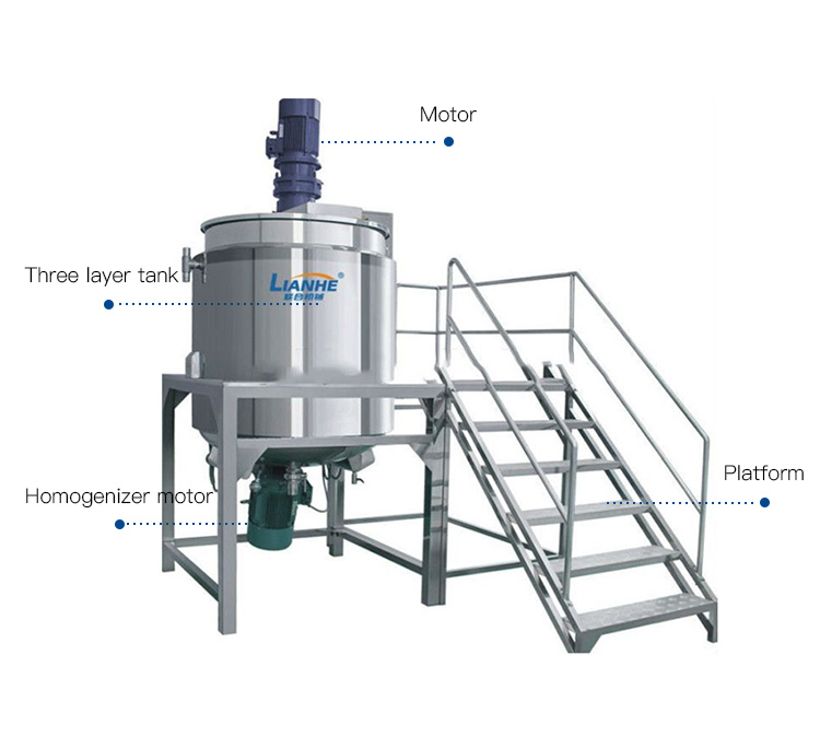 Liquid Detergent Making Machinery Shampoo Mixing Machine for Dish Wash Liquid Mixer