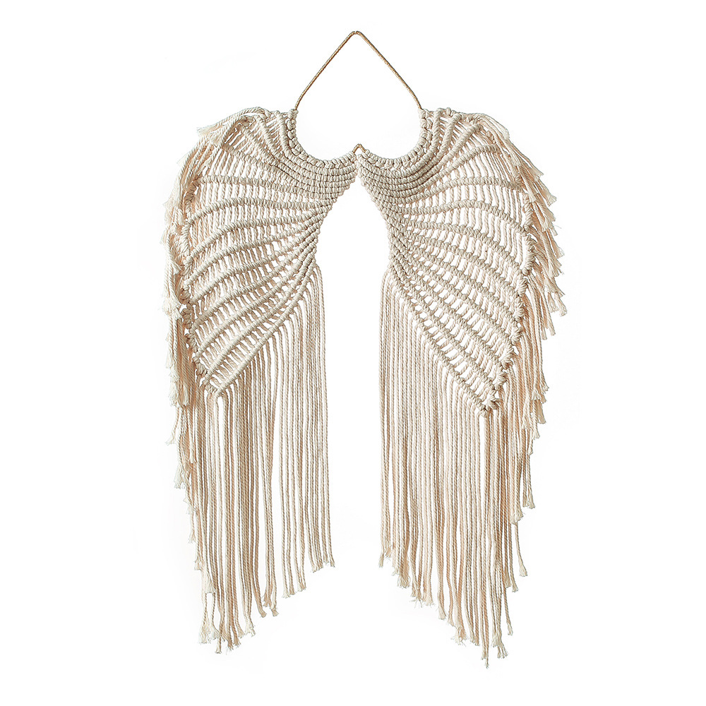 New angel wings woven tapestry crafts cotton hand-woven pendant INS home stay wall hanging children's decoration