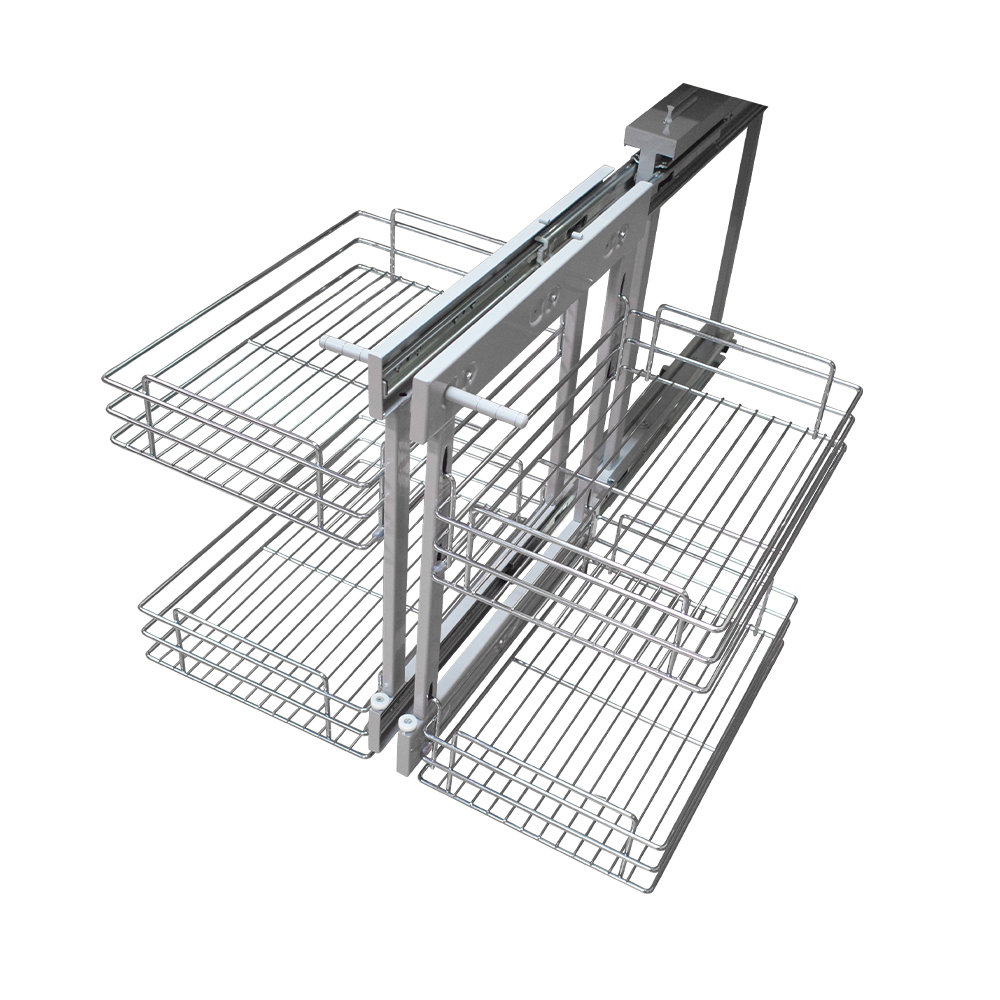 Hot sale kitchen cabinet unit soft closing magic corner pull out basket