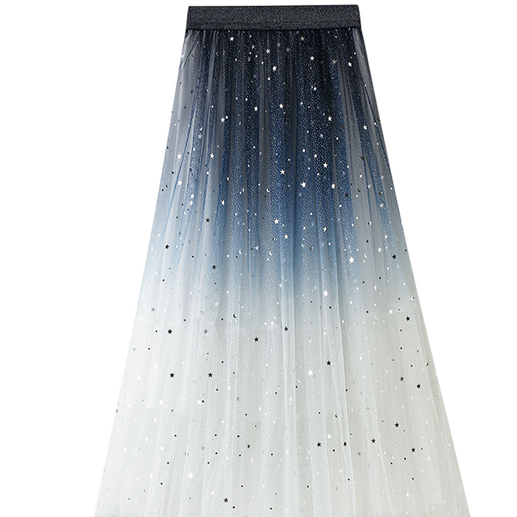 Custom Women Tulle Pleated Tutu Skirts Elastic High Waist Lace Mesh A Line Midi Skirts For Women