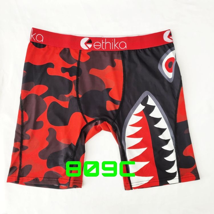 Новое поступление ethika Мужское нижнее белье, мужское нижнее белье, трусы, трусы-боксеры красный камуфляж толстовки из полеэстра с принтом в виде акулы полиэстер дышащие трусики-боксеры трусы мягкие износостойкие Вьетнамки; Нижнее белье