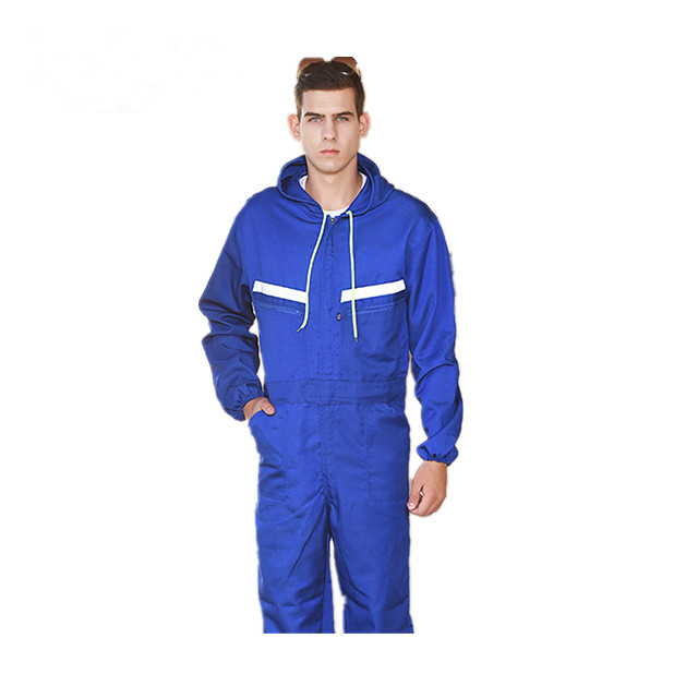 Hooded jumpsuits Poly Cotton Safety Coverall Used for Industrial Workwear