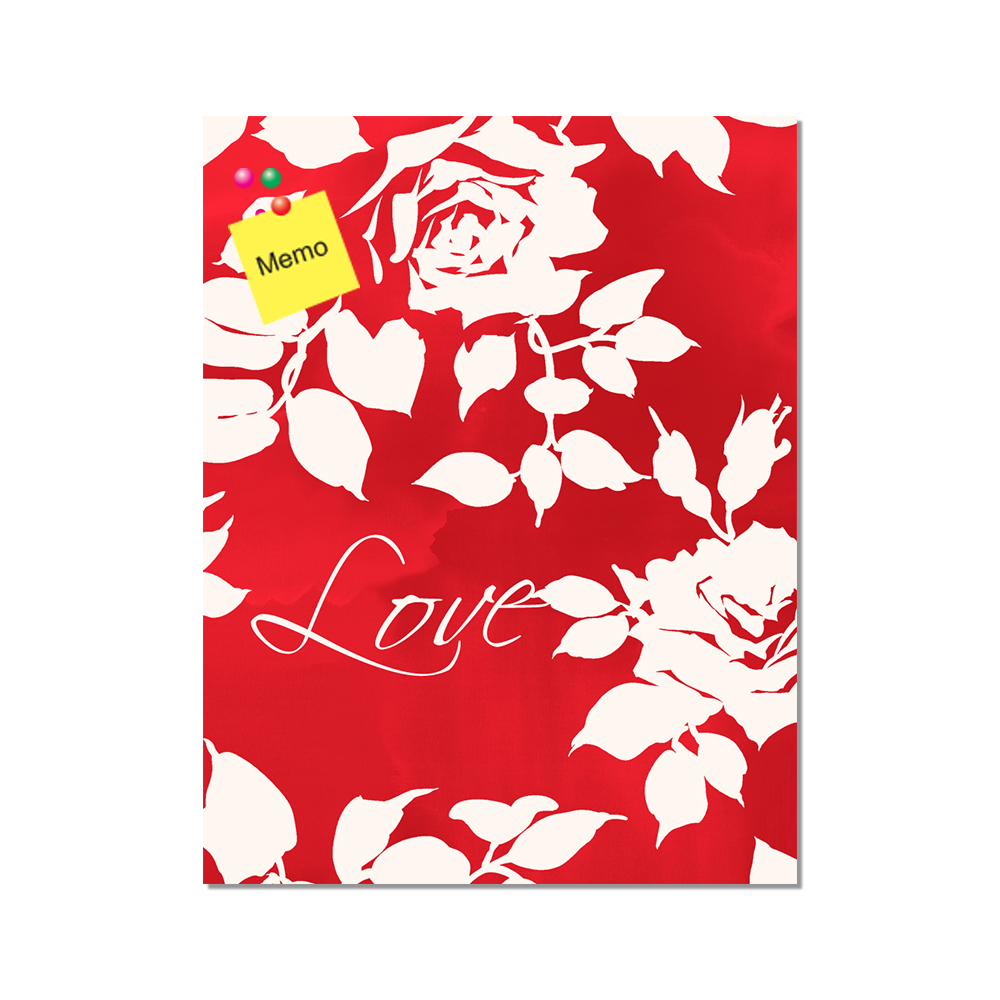 Modern flower love Pattern China Supplier Wall Art Painting Cork Message Board memo board