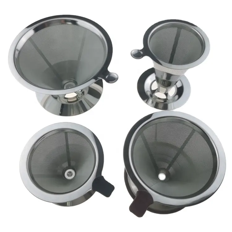 304 stainless steel double-layer drip coffee pot filter Coffee filter dripper
