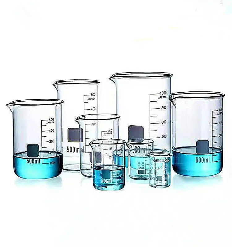 High Quality Borosilicate 3.3 Glass Beakers 25ml 50ml 100ml 250ml 500ml 1000ml 2000ml 3000ml Laboratory measuring beakers