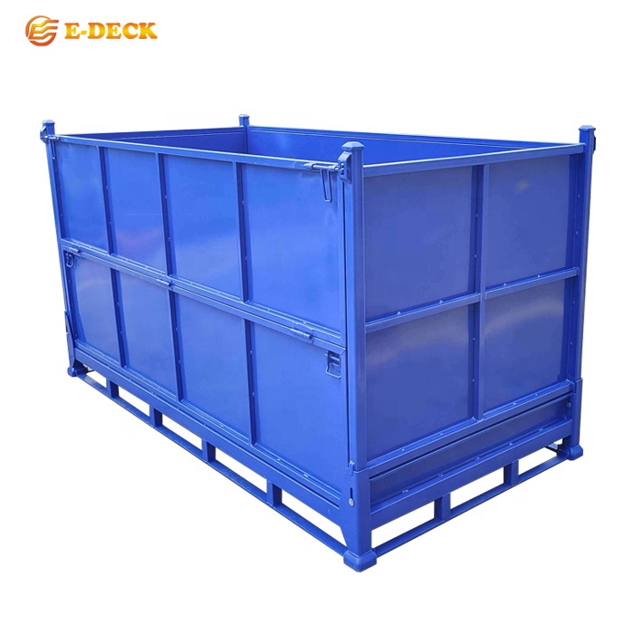 E-DECK heavy duty, изготавливаемые по индивидуальному заказу для Складная и Штабелируемый стальной металлический ящик для хранения коробка