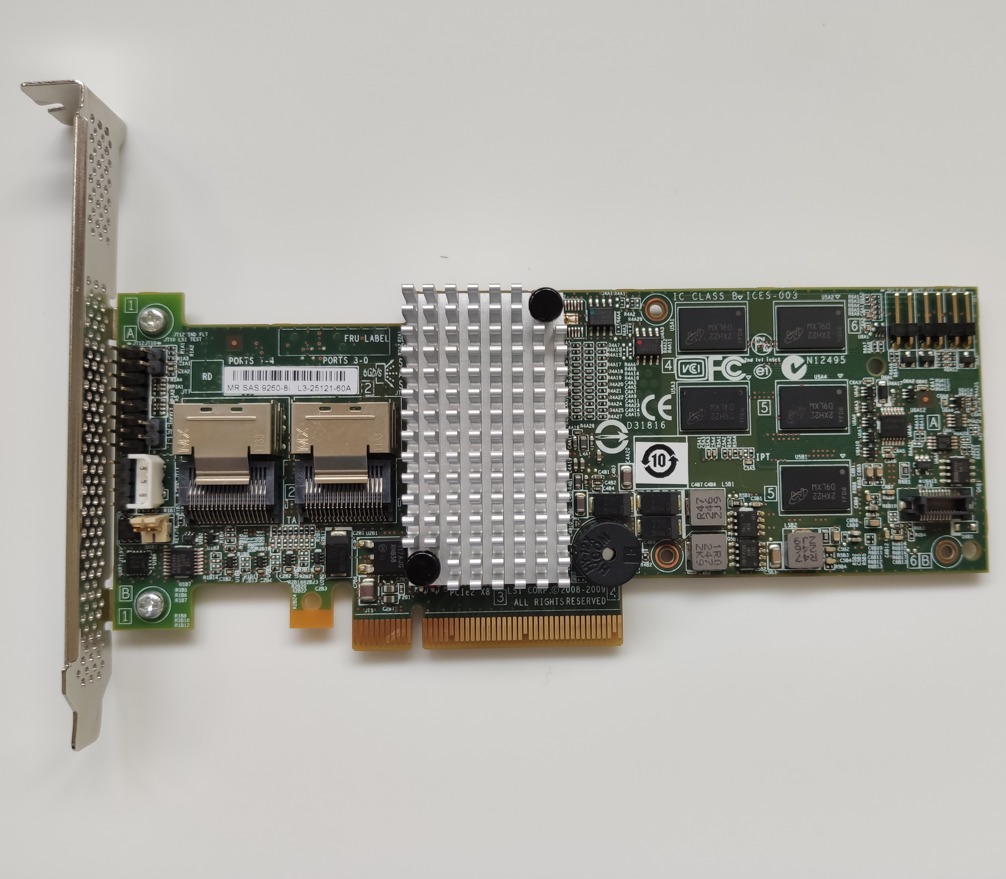 Плата контроллера LSI MR SAS 9260-8I с поддержкой RAID0,1, 5, 6, 10 RAID 8port RAID