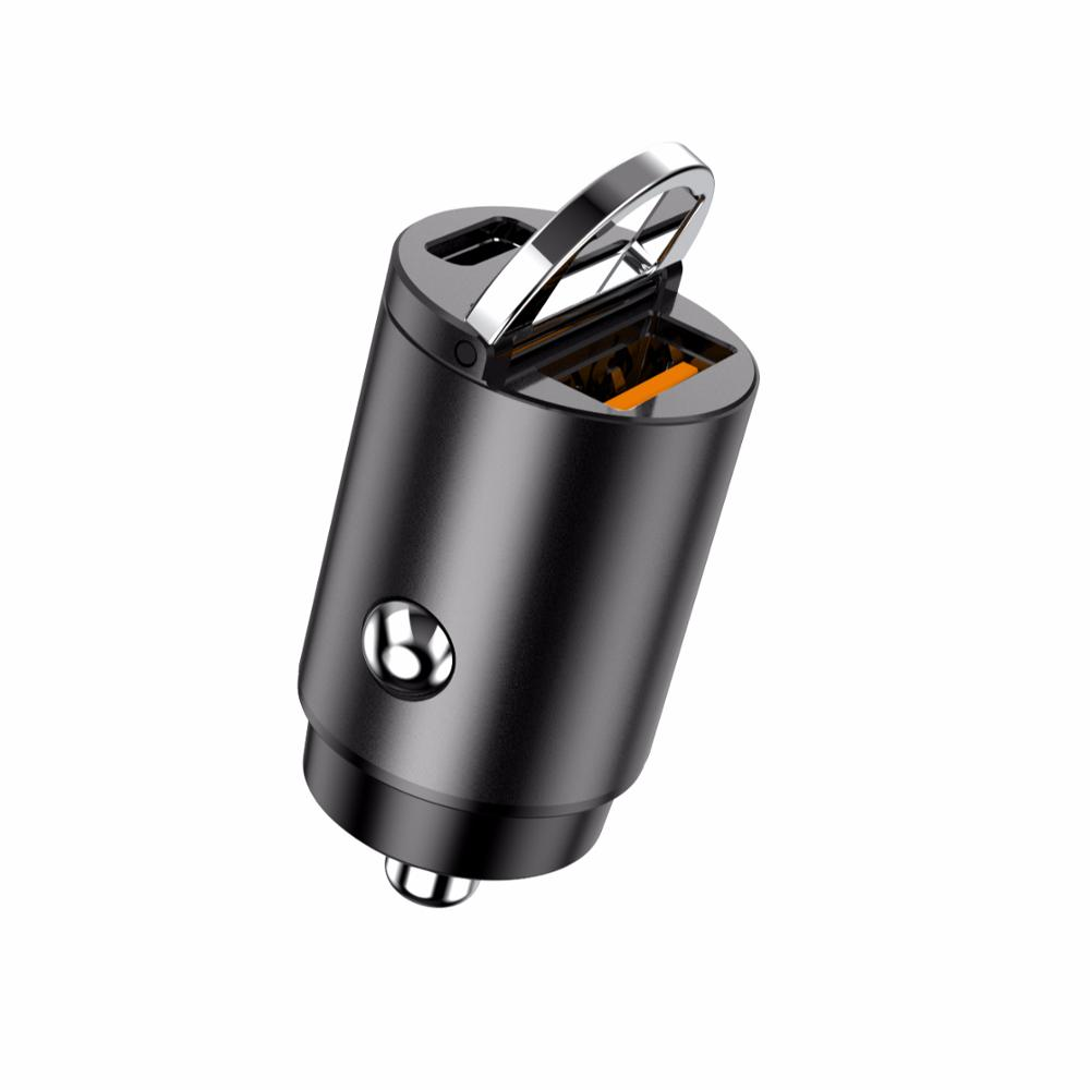 2021 Новые поступления мобильное устройство быстрой зарядки QC 4,0 + PD usb c 2-портовый Электрический 30W Автомобильное зарядное устройство разъем