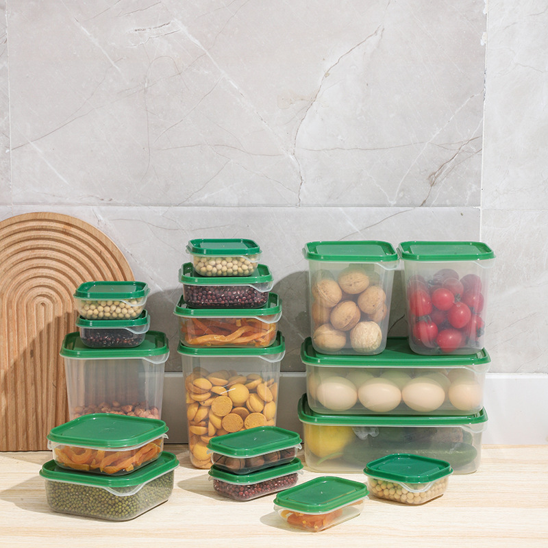 17-Piece Plastic Fresh-Keeper Home Storage & Organization Set for Food and Fruit Packaging & Storage Boxes