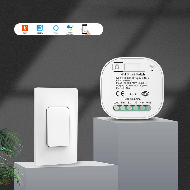 SMATRUL 16A Мини DIY Tuya Wi-Fi приложение Smart Life контроллера таймер переключатель настенный выключатель света 2 способа управления голосовой модуль реле Google Home Alexa