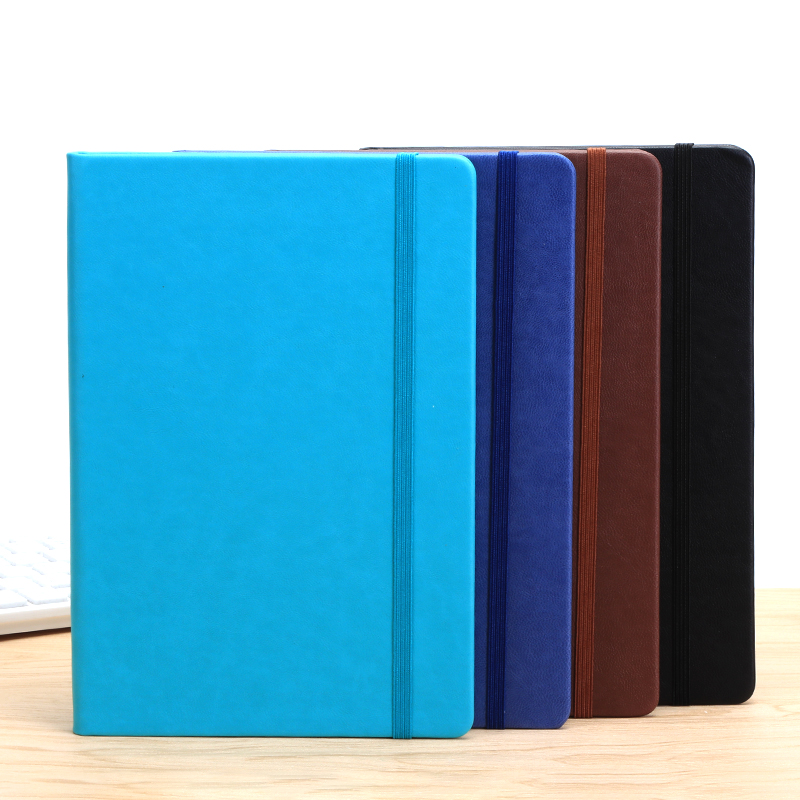 Заказной Печатный Эластичный ремешок A5 Softcover Pu кожаный ежедневник блокнот для офиса