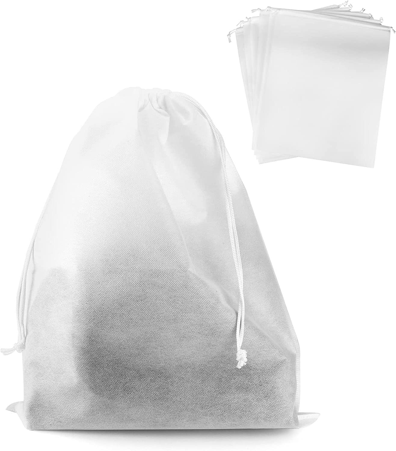 High Quality Solid Color Storage Pouch Bag Travel Portable Non Woven Drawstring Dust Covers for Handbags Toys Shoes
