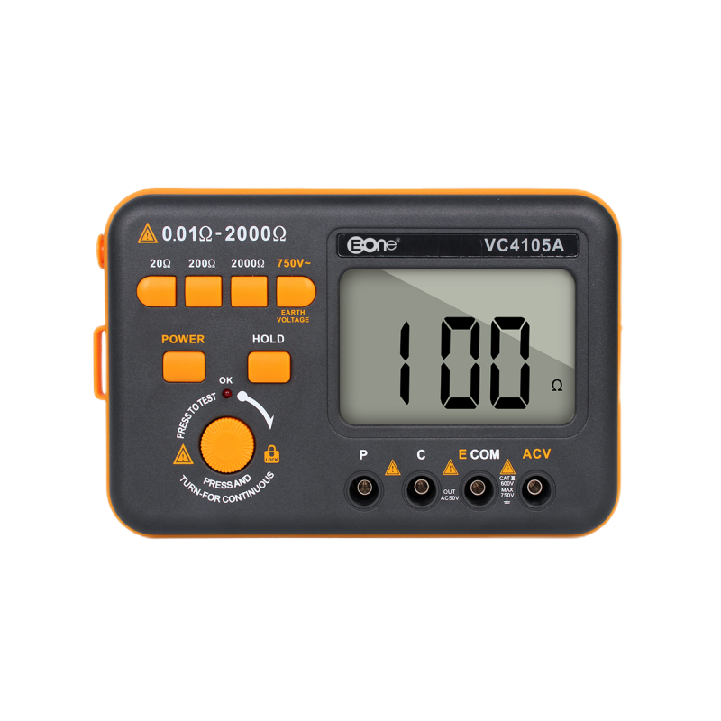 Цифровой измеритель сопротивления заземления VC4105A 2000ohm 750 В, измеритель сопротивления заземления