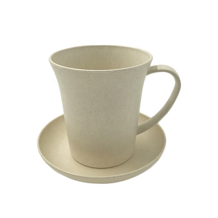 Novelty Plant Wheat Fiber Biodegradable Reusable 370 ml Coffee Cup