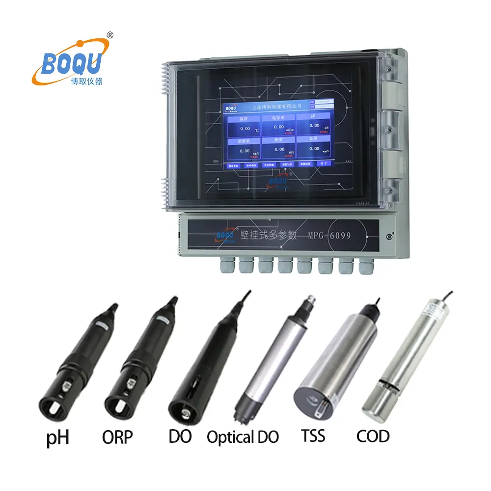 BOQU MPG-6099 pH TSS DO EC Chlorine COD BOD Ammonium Ion Time Multiparameter Water Quality Monitor Analyzer Meter System Price