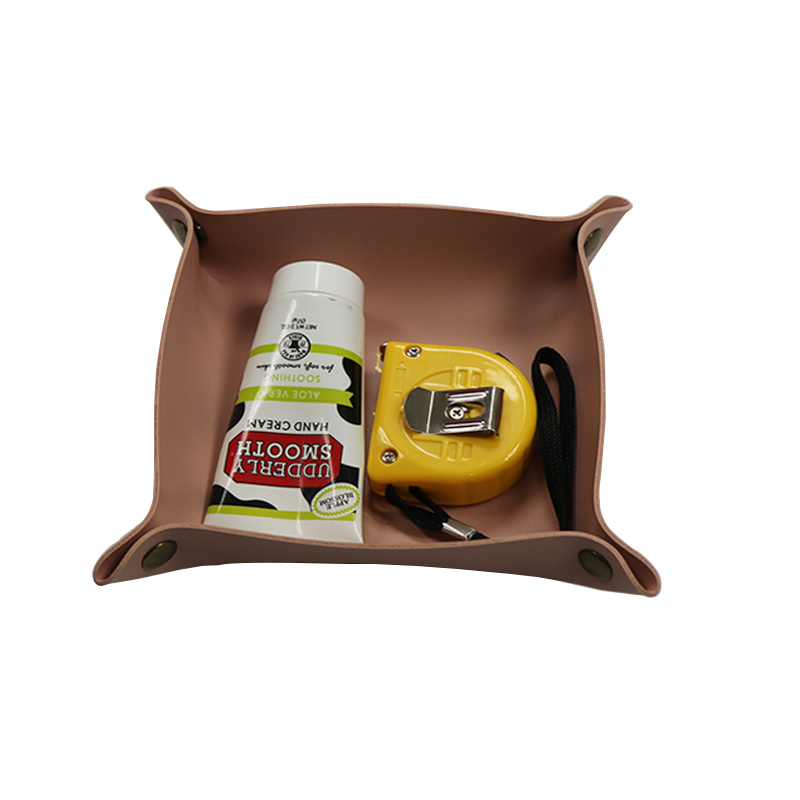 Leather Catchall Personalized Custom Made Durable Folding Storage Serving Tray