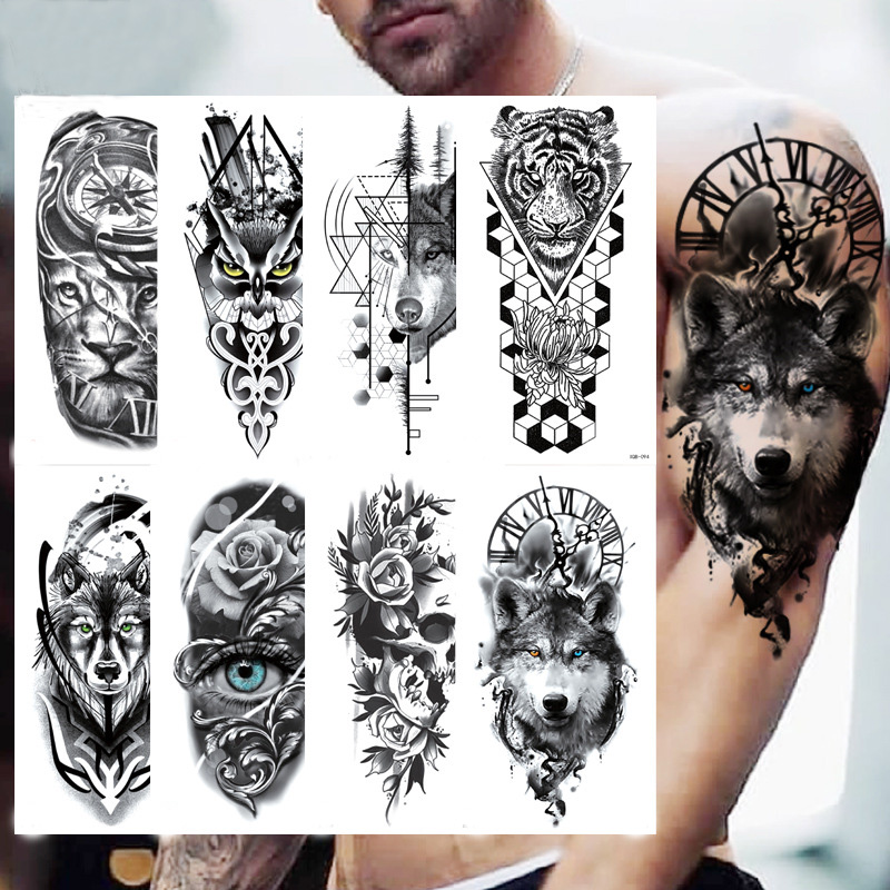 NYA Wholesale Waterproof Temporary Sticker Tattoo Sleeves Full Arm Fake Tattoo