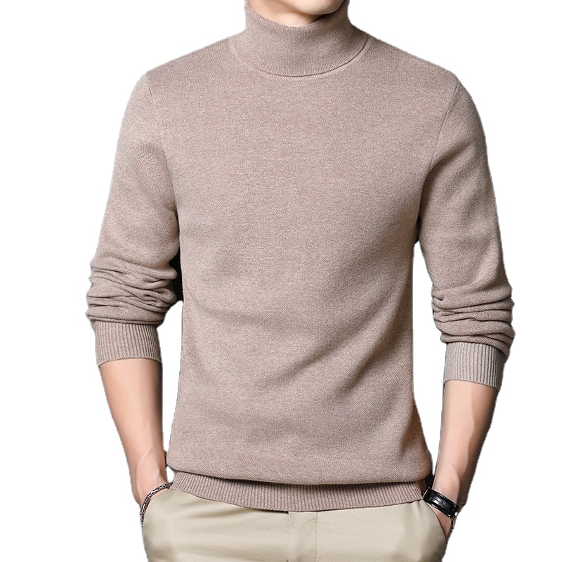 New product winter custom pullover sweaters wool knit warm turtleneck sleeve half-collar sweaters men