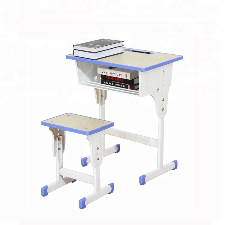 Adjustable used school furniture school desk and chair for sale