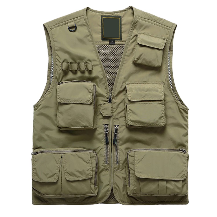 KY BIG SIZE men tactical multi pockets mesh back Vintage revived gilet khaki hunting fishing waistcoat bulletproof vest