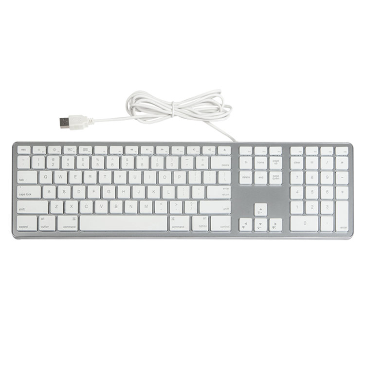 ABS 108 клавиш компьютерная Стандартная Алюминиевая Клавиатура для Macbook air iMac