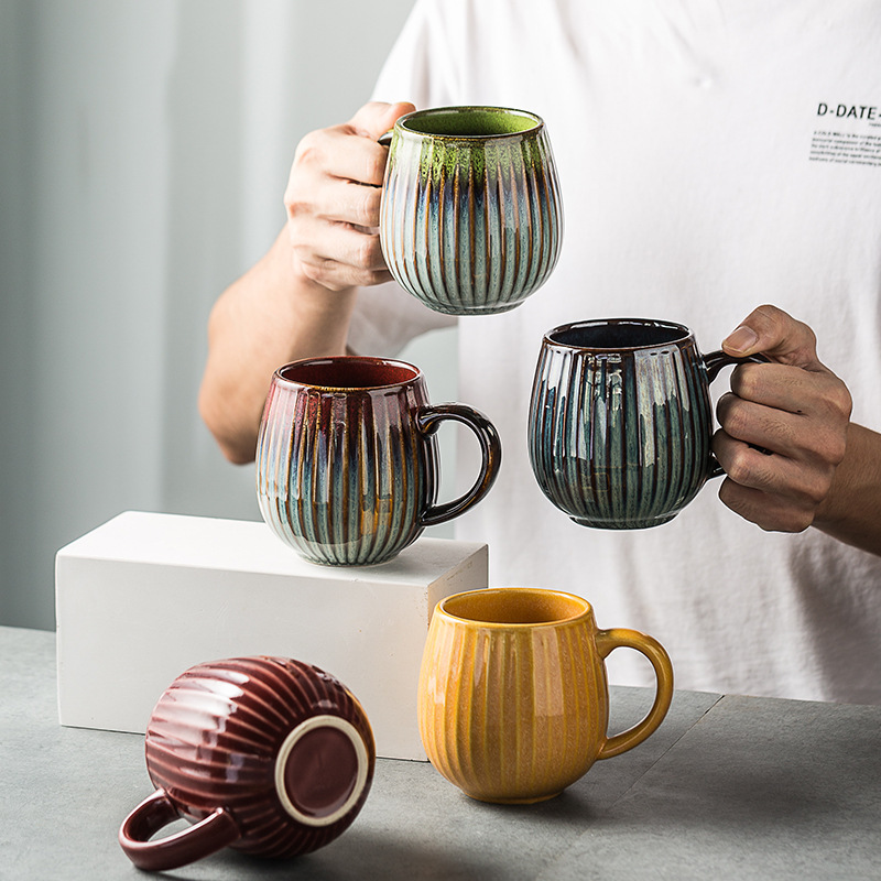 480ml Chinese Kung Fu Clear Tea Water Cups Sets Japanese Style Ceramic Clay Tea Service Arabic Espresso Coffee Cup