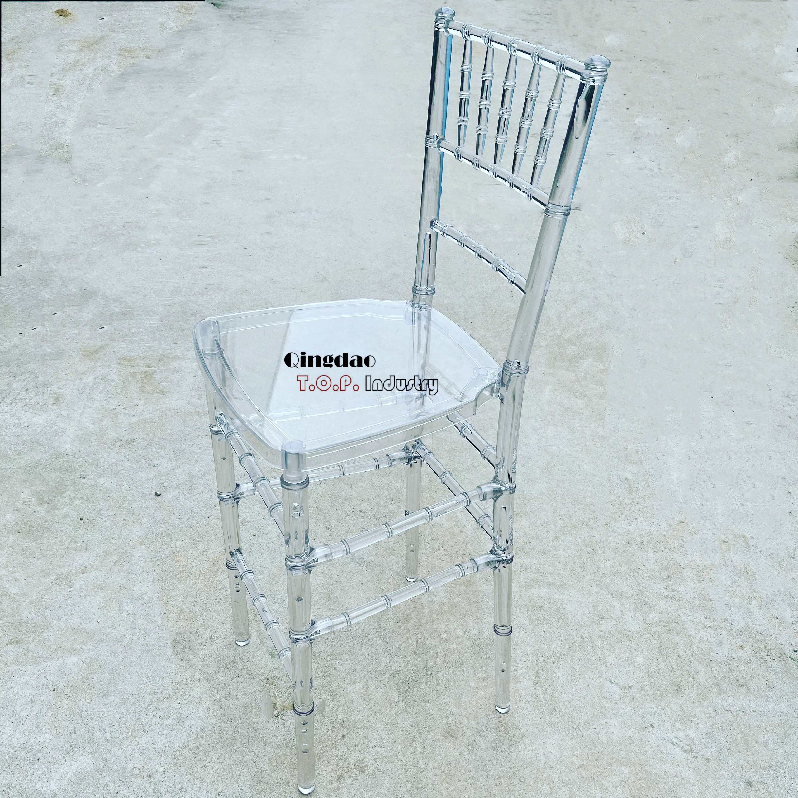 Полимерный прозрачный барный стул Chiavari