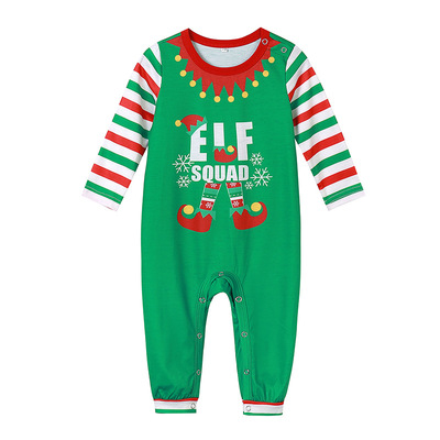 Autumn and winter new wish suit Christmas printed home wear pajamas parent-child wear
