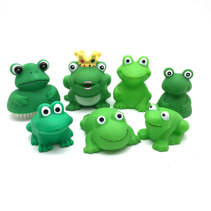 Детские игрушки для купания, лягушка, животное, детский спрей с водяным зажимом, пластиковые ПВХ виниловые детские игрушки