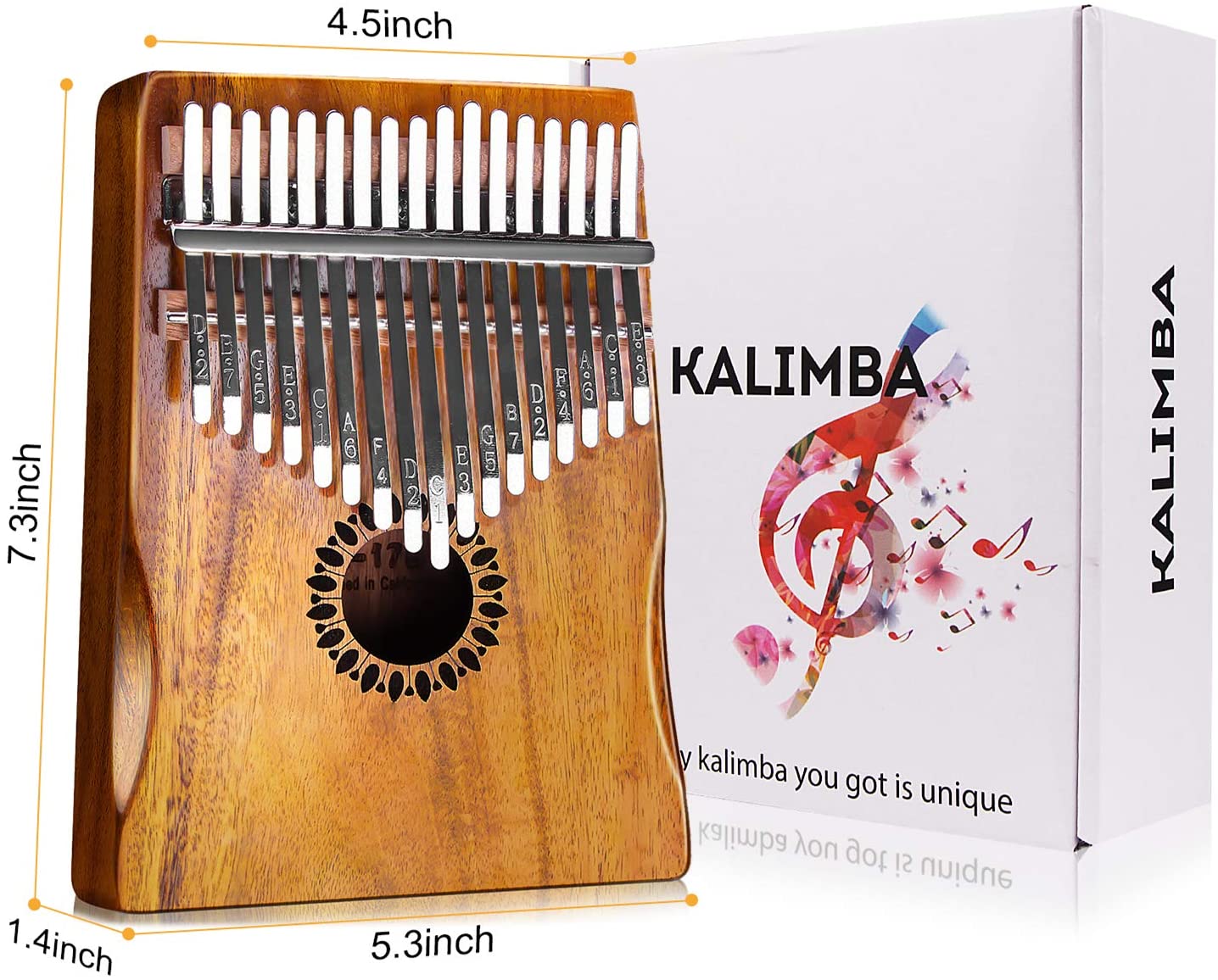 Wooden Thumb Piano 17 Keys other Musical Instruments Kalimba
