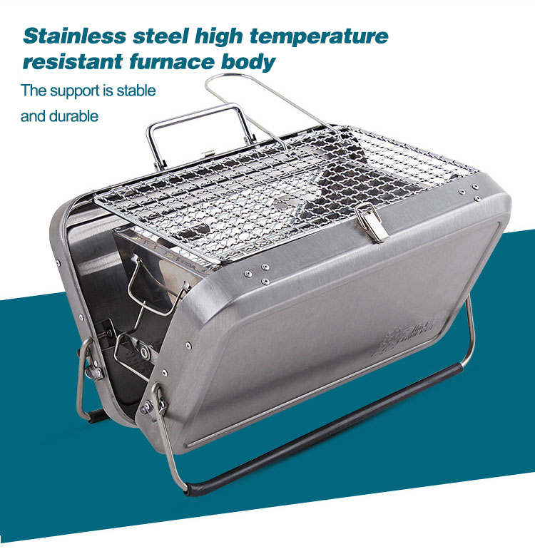 Factory direct mini outdoor portable Stainless Steel bbq barbecue charcoal stove X shape Korean camping grills