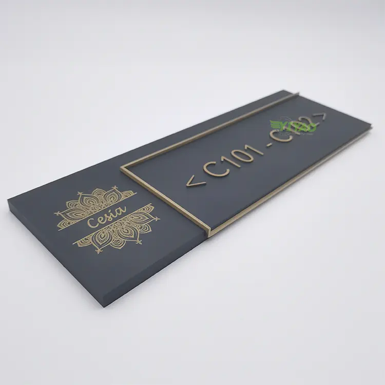 YIYAO customized room acrylic office name plate metal door number hotel sign