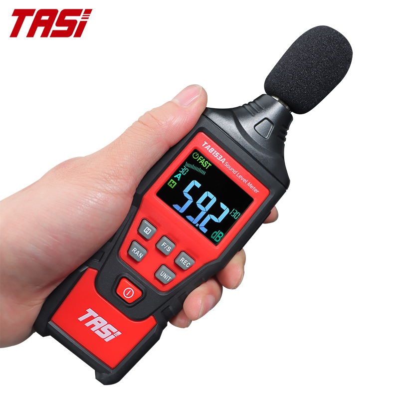 Цифровой измеритель уровня звука TASI TA8153A, промышленный ручной измеритель шума, децибел, экологический тестер, аналоговая полоса 30-130 дБ
