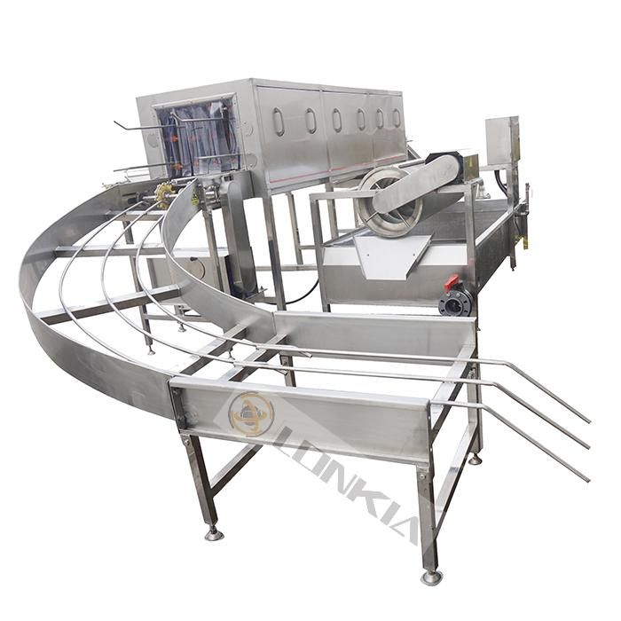 Stainless Steel Chicken Cage Washing Machine Crate Transfer Washing line Crate Washer for Slaughterhouse Use