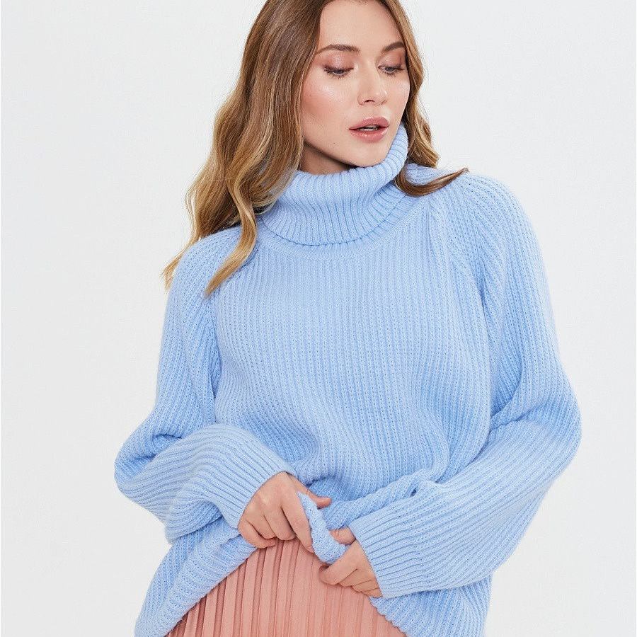 Cashmere Knitted Women's Turtleneck Sweater Oversize Long Batwing Sleeve Loose Ladies Pullover Winter Warm Female Sweaters