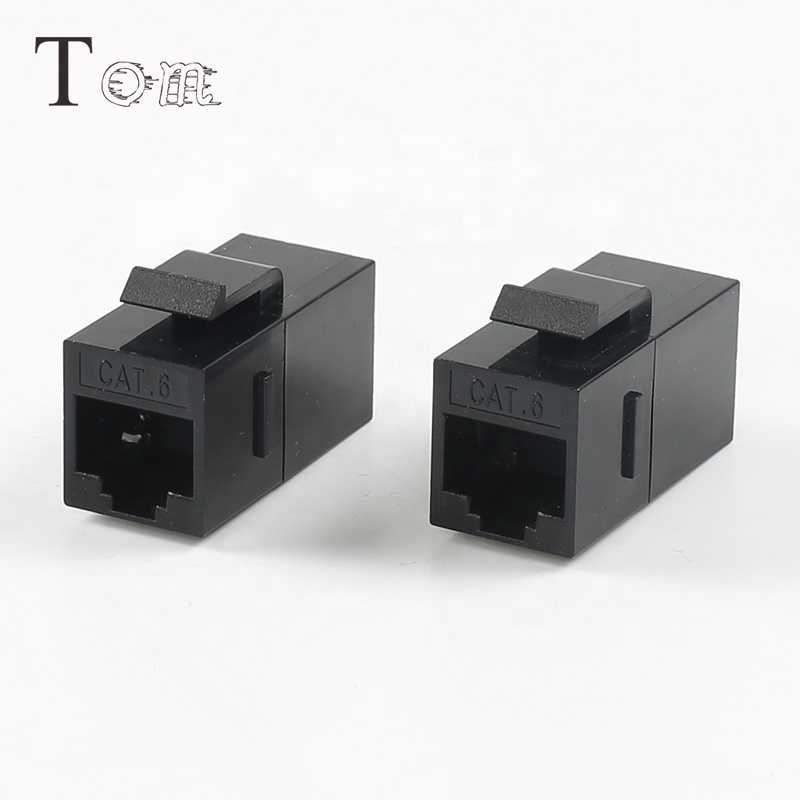 TOM-KJ-6 CAT5E/CAT6 RJ45 UTP проходной 180 градусов связь телекоммуникаций keystone jack женский CAT6 проходной